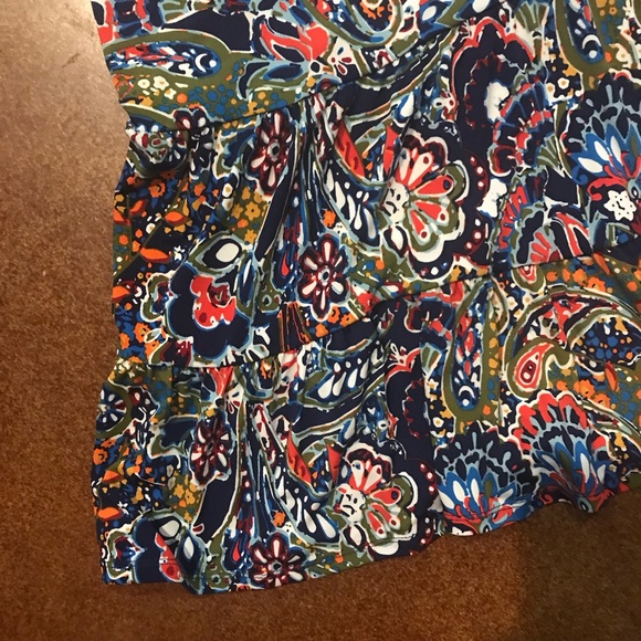 MSK Petite Colorful Paisley and Floral Print Sleeveless Mini Dress/Tunic Sz PL - Picture 2 of 7